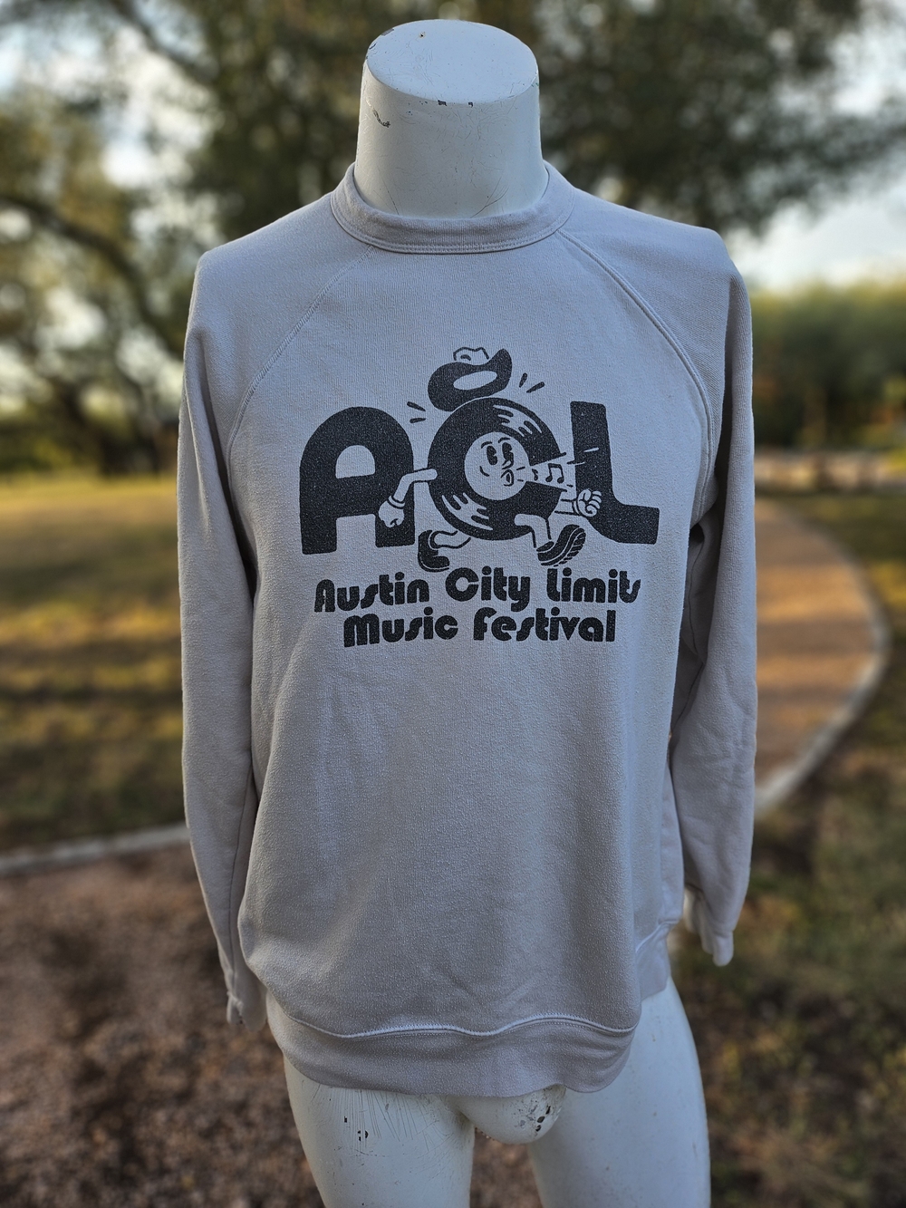 Vintage ACL Austin City Limits Music Festival Graphic Sweatshirt Very Light Gray